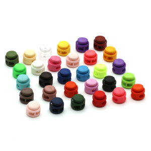 La stringa colorata personalizzata attiva/disattiva il fermacorda in plastica elastica colorata a due fori