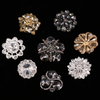 Bot&atilde;o de cristal de pedras preciosas de strass de metal de luxo personalizado para roupas