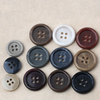 En stock, venta al por mayor, bot&oacute;n redondo de resina decorativo de pl&aacute;stico de 4 agujeros de estilo Simple de 15mm y 20mm para camisa
