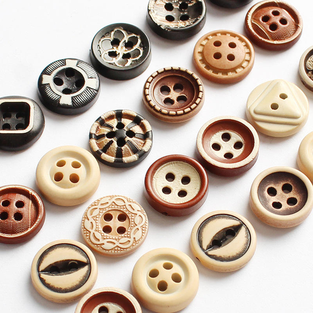 カスタム木製シャツボタン