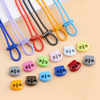 Rolha de bloqueio de cabo de metal com 2 furos el&aacute;sticos ajust&aacute;veis ​​coloridos personalizados por atacado para venda