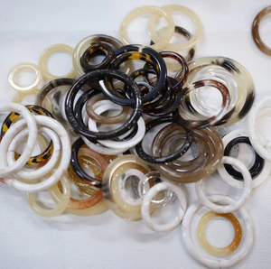 Verstelbare decoratieve ring kunststof ronde hars O-ringgesp voor badmode bikini