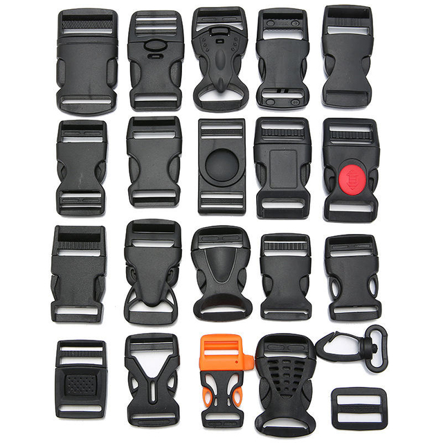 Sacs Accessoires Tactical réglable Release Slect Rabordeuse Boucle en plastique noir