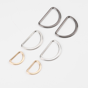Hebilla semicircular modificada para requisitos particulares de los anillos en D del plano de la aleaci&oacute;n del cinc del metal del tama&ntilde;o del color