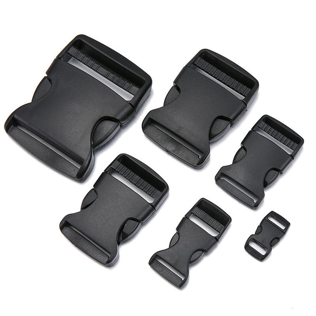 Sacos acess&oacute;rios t&aacute;tico ajust&aacute;vel libera&ccedil;&atilde;o lateral r&aacute;pida fivela de pl&aacute;stico preto