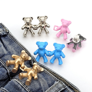 Botones ajustables del oso del Pin instant&aacute;neo desprendible de los pantalones vaqueros de la cintura de los pantalones lindos personalizados