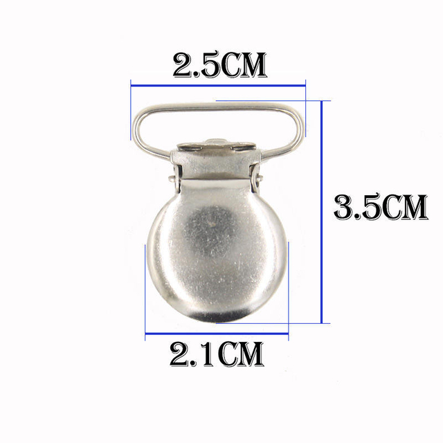 Clip per reggicalze in metallo rotondo a cuore piatto con placcatura personalizzata in nichel classico