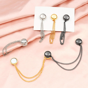 Bottone magnetico Hijab con bottone magnetico regolabile senza cucitura alla moda di lusso con catena