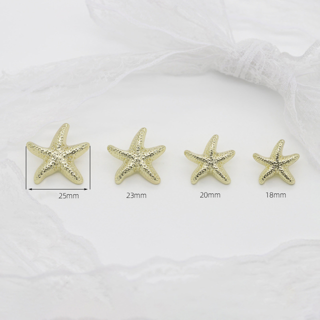 Bouton d&eacute;coratif &agrave; tige m&eacute;tallique de forme irr&eacute;guli&egrave;re, Style oc&eacute;an 3D, pour v&ecirc;tements