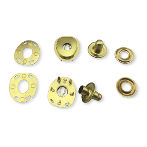 타원형 스프링 리프트 도트 패스너 황동 거북이 심장 숨겨진 도금 금속 스냅 버튼