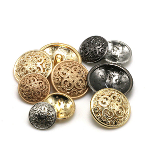 Boutons &agrave; tige ronde en m&eacute;tal de style r&eacute;tro pour manteau