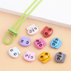Rolha de bloqueio de cabo de metal com 2 furos el&aacute;sticos ajust&aacute;veis ​​coloridos personalizados por atacado para venda