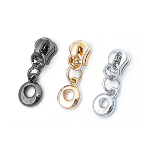 Control deslizante de cremallera de aleaci&oacute;n de zinc con tirador de cremallera de metal personalizado para la venta