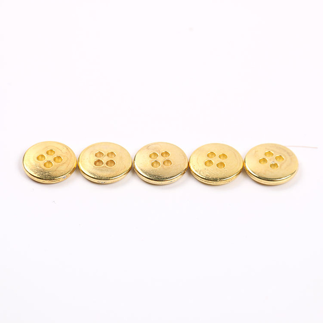 シャツ用のカスタムファンシーメッキフラットプラスチックABS 4穴縫製ボタン 