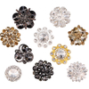 Bot&atilde;o de cristal de pedras preciosas de strass de metal de luxo personalizado para roupas