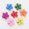 Boutons en bois pour v&ecirc;tements, artisanat fait &agrave; la main, m&eacute;lange de fleurs color&eacute;es en forme de mignons enfants pour v&ecirc;tements