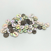 Coquillage &agrave; 2 trous, forme personnalis&eacute;e, taille, couleur, boutons en coquille d'ormeau vert fonc&eacute; pour v&ecirc;tement