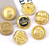 Bot&oacute;n de aleaci&oacute;n de zinc duradero, chapado en estilo retro, Color dorado, bot&oacute;n de v&aacute;stago de Metal brillante para abrigo