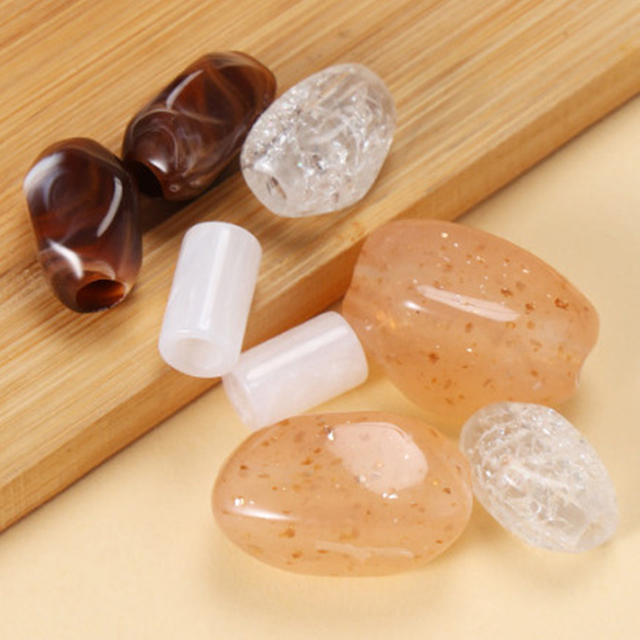 Perles acryliques color&eacute;es, baril en plastique, rondelles &agrave; grand trou, perles amples pour v&ecirc;tements, d&eacute;coration de maillots de bain