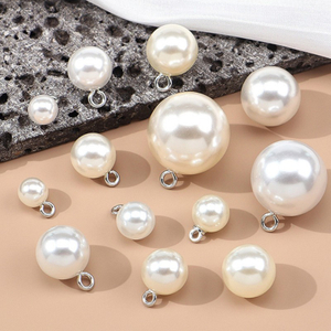 Boutons de tige de perle en plastique de forme de d&ocirc;me d'effet de fausse perle de style simple de couleur personnalis&eacute;e pour la d&eacute;coration
