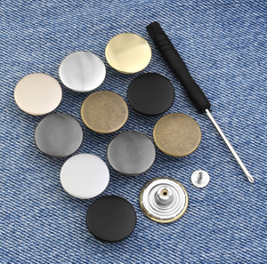 Gro&szlig;handel 15 mm 17 mm 20 mm abnehmbare Schraube an verstellbaren, abnehmbaren Metall-Jeanskn&ouml;pfen und Nieten