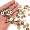 Coquillage &agrave; 2 trous, forme personnalis&eacute;e, taille, couleur, boutons en coquille d'ormeau vert fonc&eacute; pour v&ecirc;tement