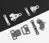 Set di ganci e barre per pantaloni in metallo assortiti all'ingrosso, ganci per gonna invisibili da cucire, pantaloni, chiusura in vita per abito, pantaloni, gonna, accessori per abiti