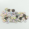 Coquillage &agrave; 2 trous, forme personnalis&eacute;e, taille, couleur, boutons en coquille d'ormeau vert fonc&eacute; pour v&ecirc;tement